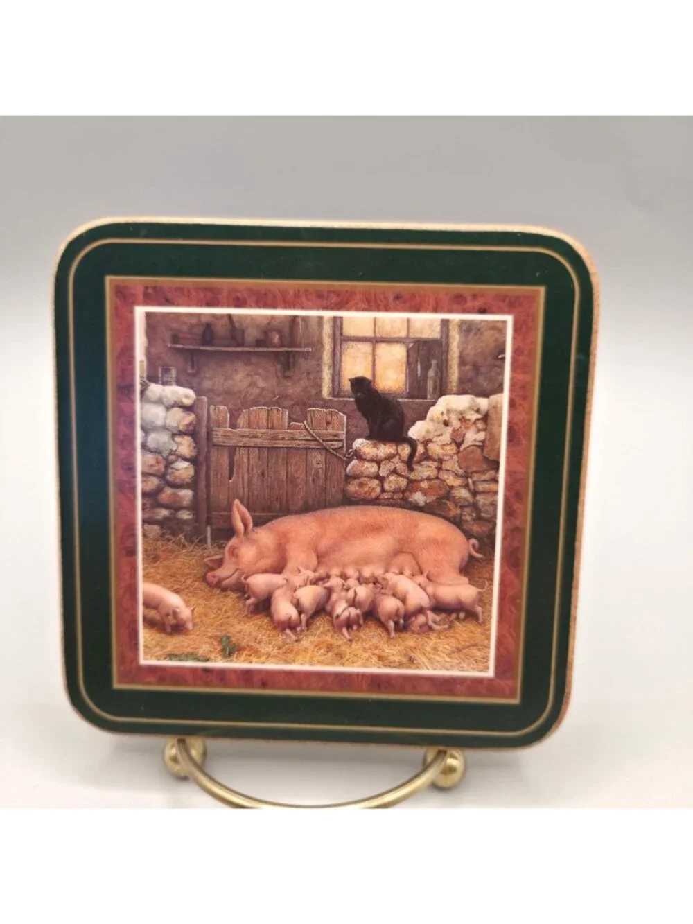 All Creatures Great & Small James Herriot Coasters With Green Borders Set of 6
